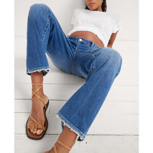 Hatch The Boyfriend Blue Cotton Maternity Denim Jean Size 26